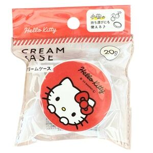 🌈 6/$60, New, Hello Kitty Cream Case Pill Case Makeup Case, 2”